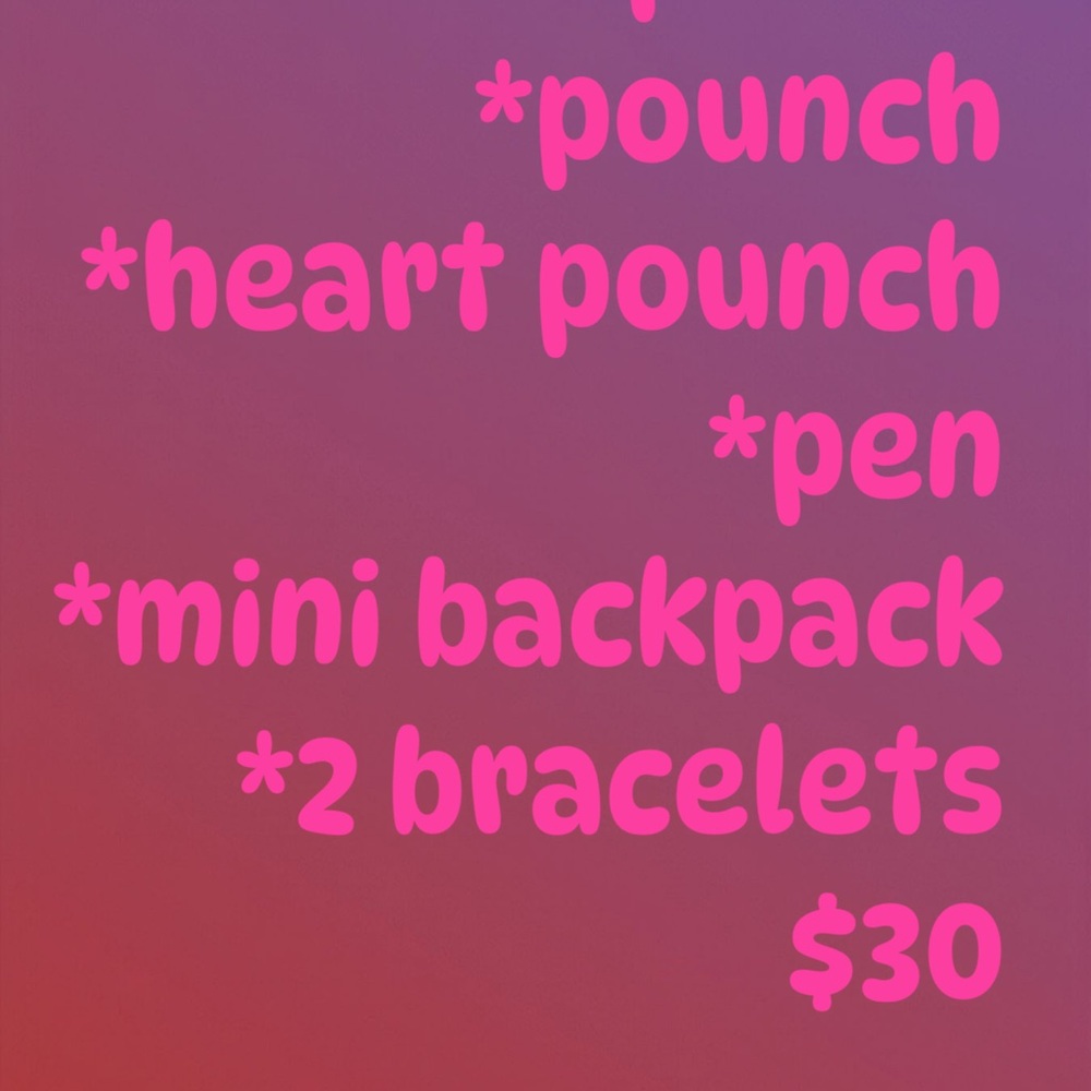 Pink Mini Backpack and Accessories Set